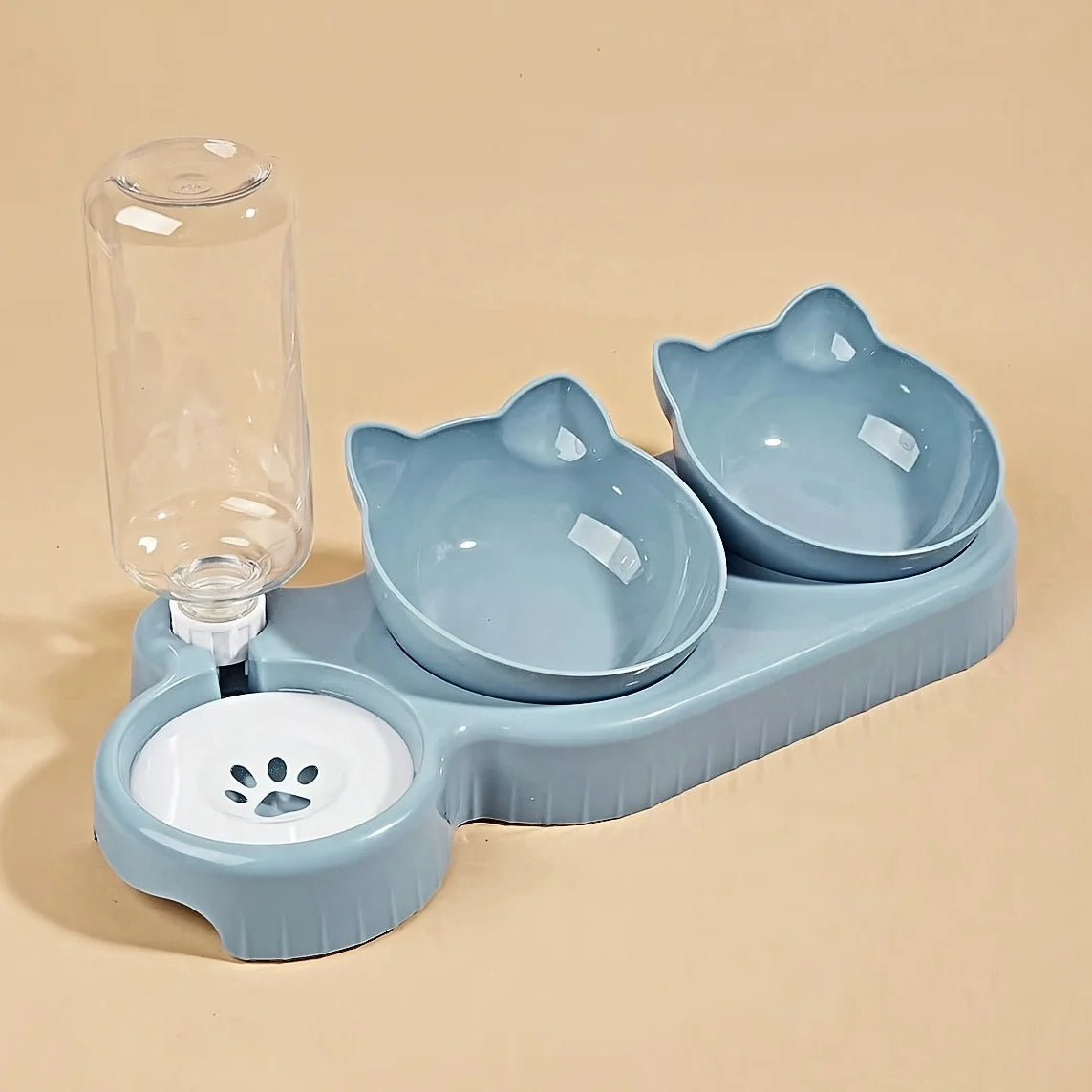 3-in-1 Cat Bowl with Water Feeder