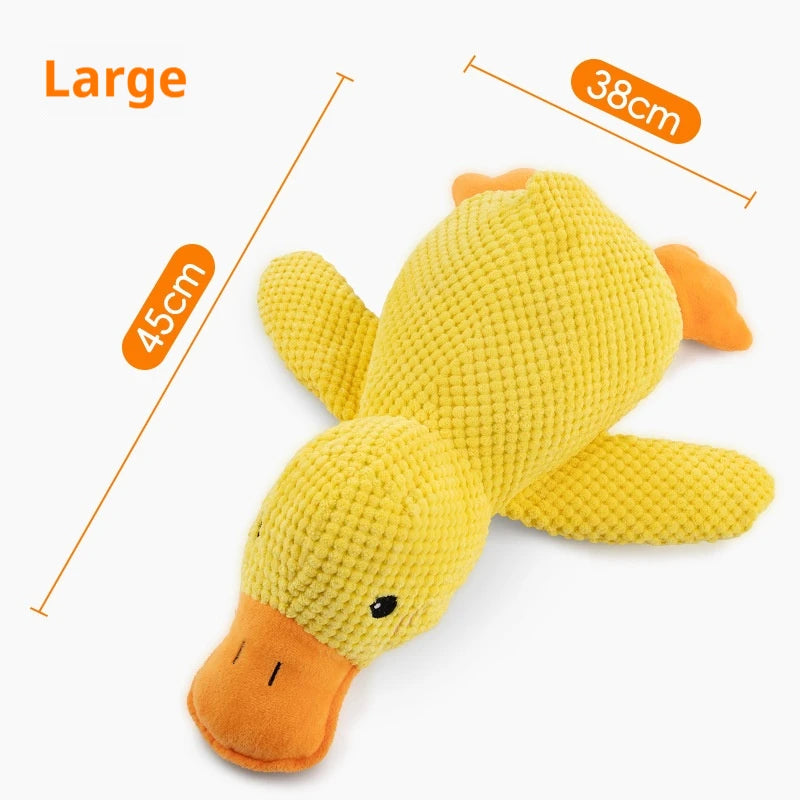 Dog toy plush companion sleeping duck bite resistant