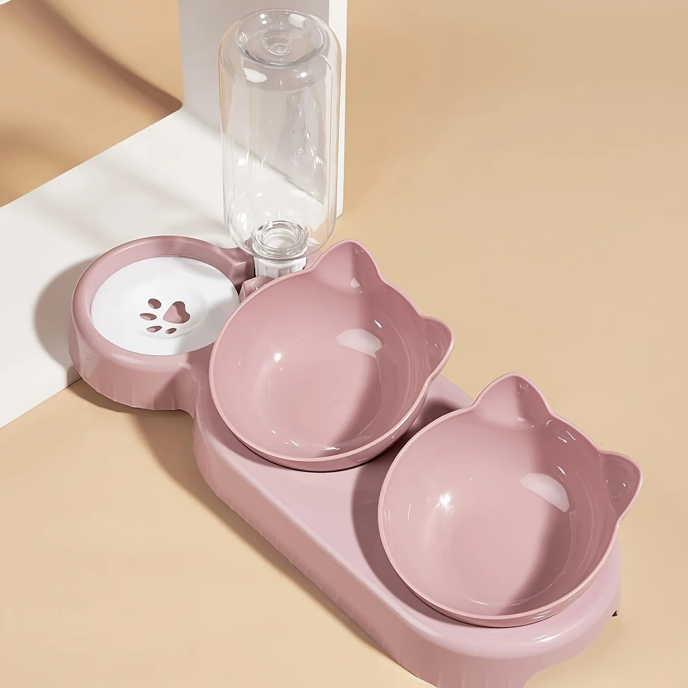 3-in-1 Cat Bowl with Water Feeder