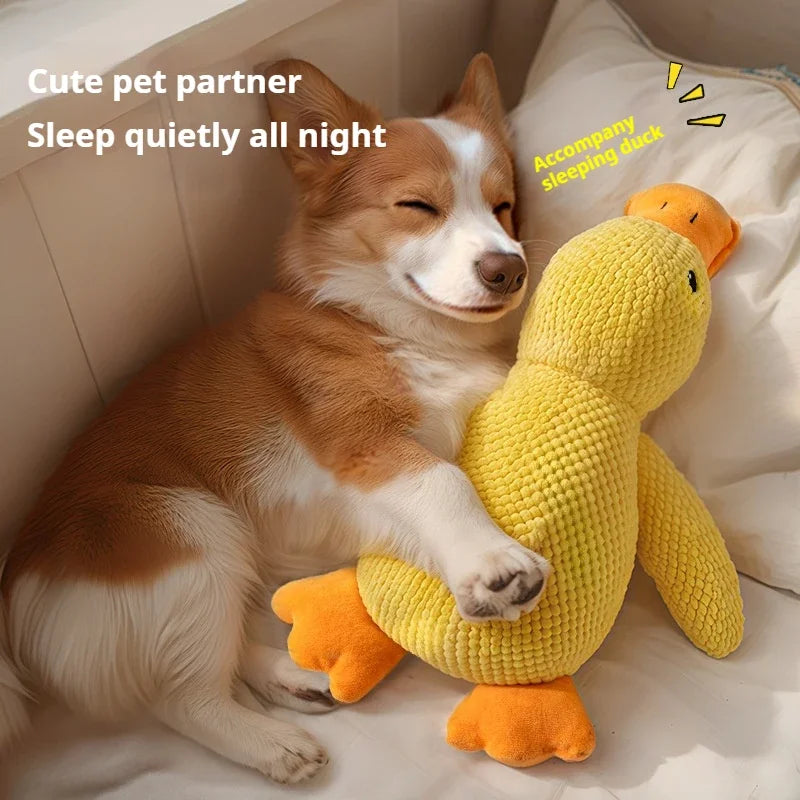 Dog toy plush companion sleeping duck bite resistant