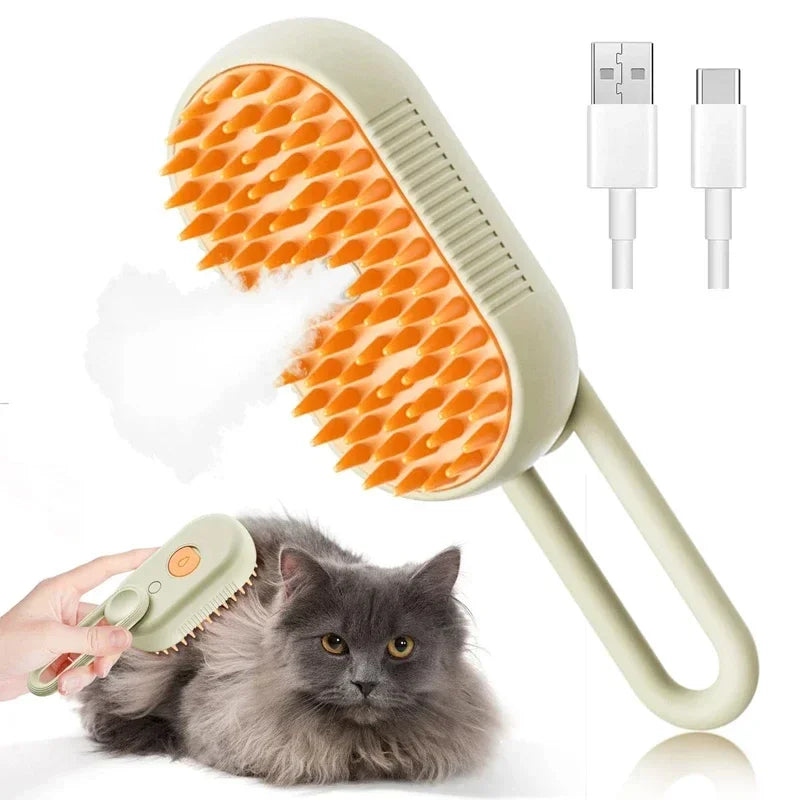 Steamy Pet Brush – 3-in-1