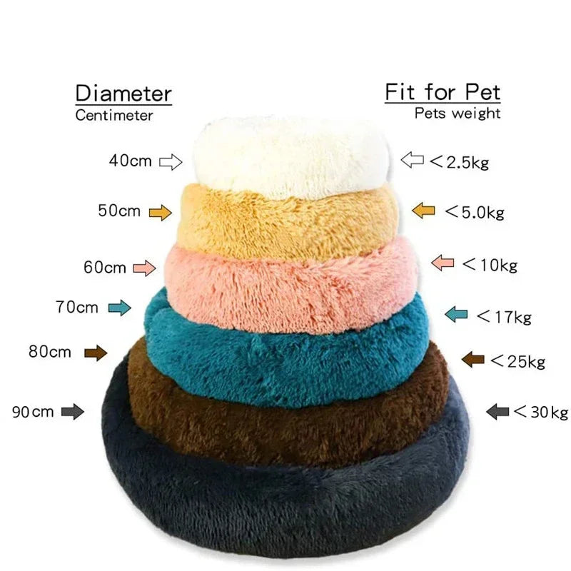 40-90cm Fluffy Dog Bed For