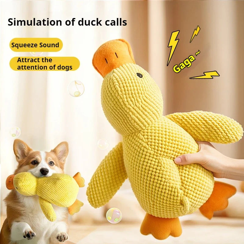 Dog toy plush companion sleeping duck bite resistant