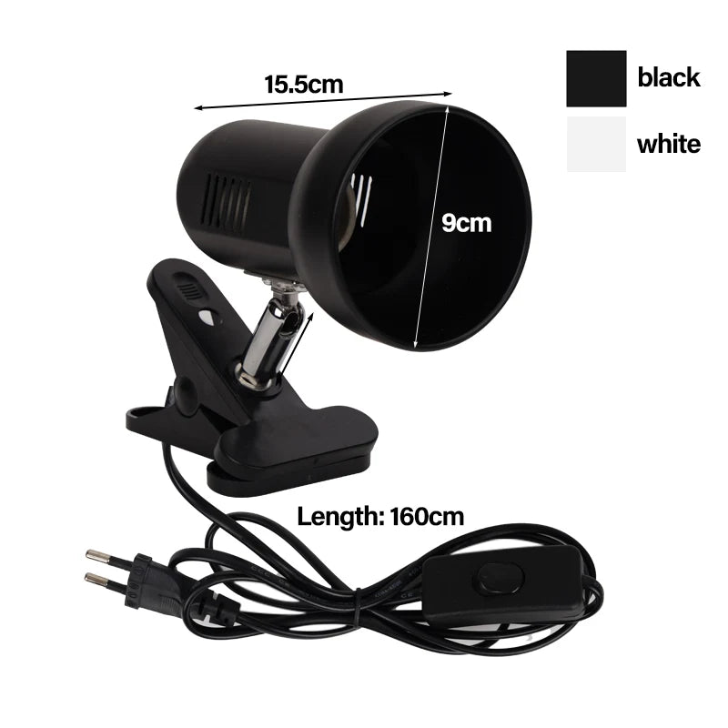 E27 360 Degree Turtle Reptile Heat Lamp Holder Aquarium Tank