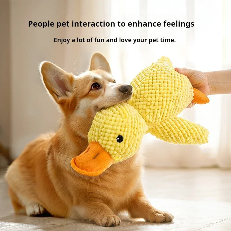 Dog toy plush companion sleeping duck bite resistant