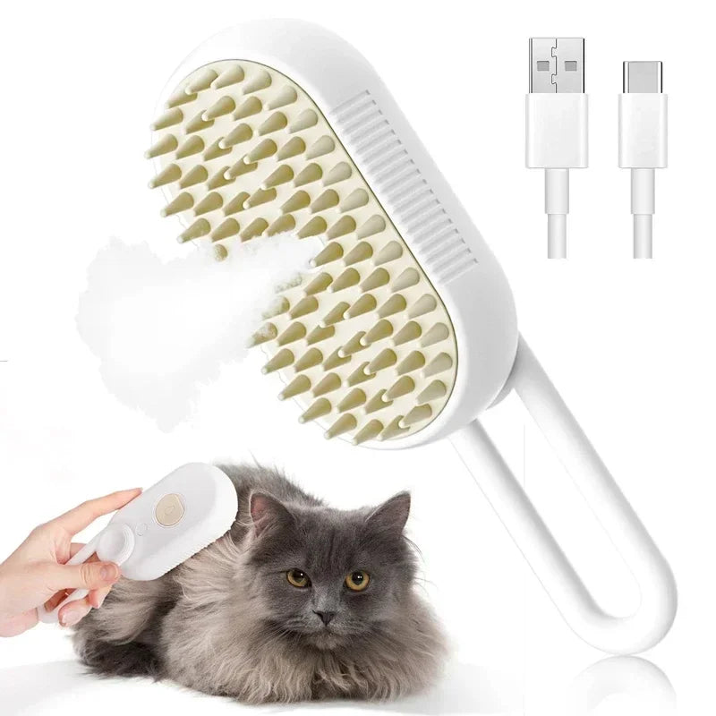 Steamy Pet Brush – 3-in-1