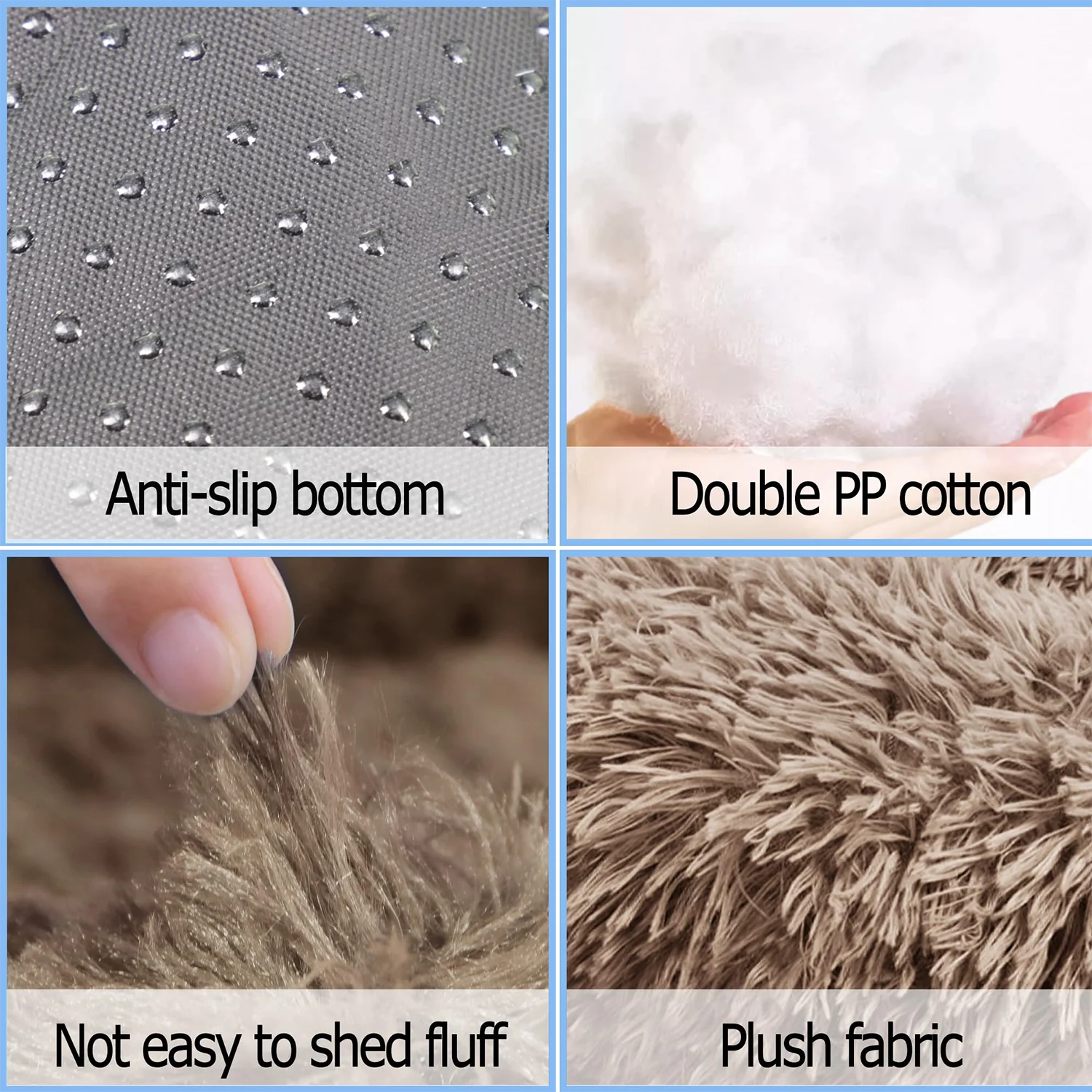 40-90cm Fluffy Dog Bed For